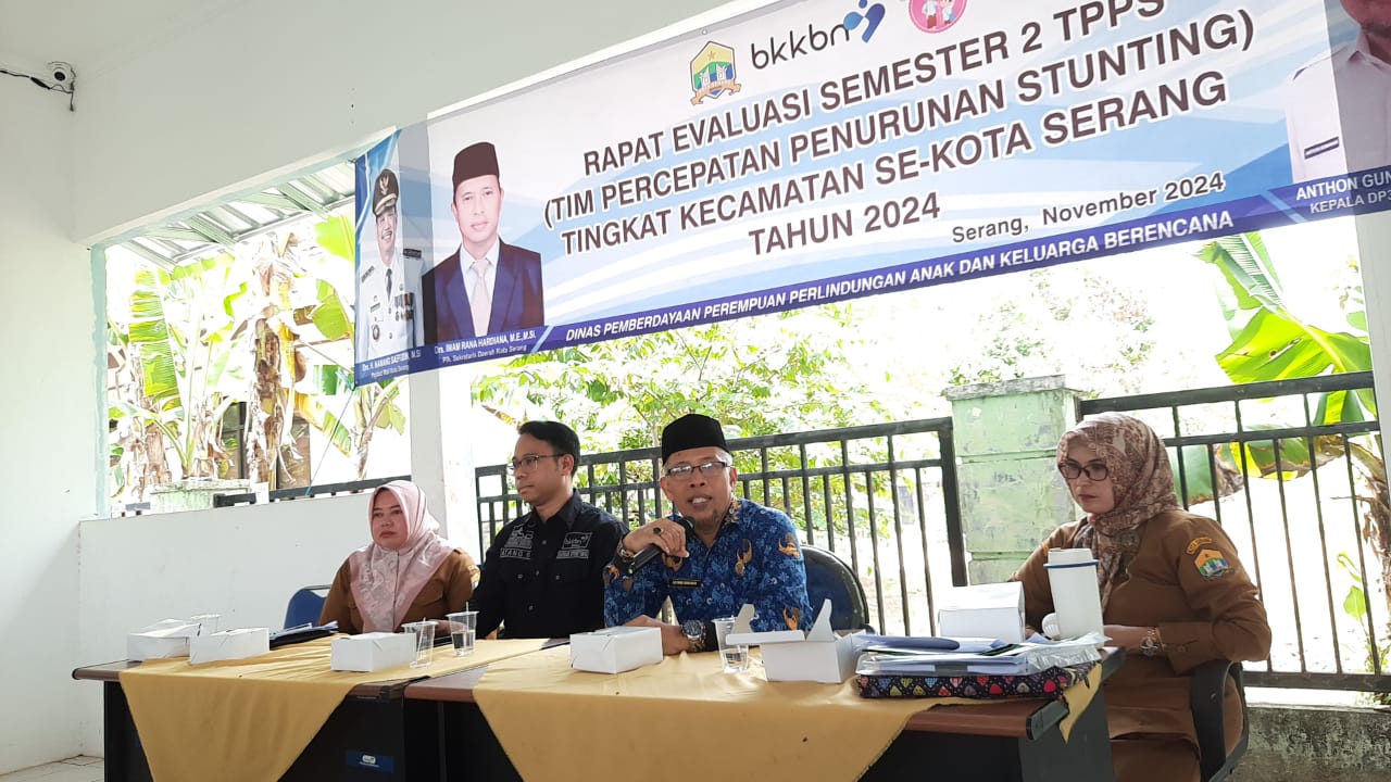 Dalam Upaya Penurunan Stunting, DP3AKB Kota Serang Gelar Rapat Evaluasi TPPS Semester 2