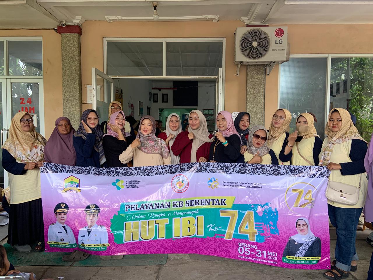 Pelayanan KB HUT IBI ke-74 di Klinik Bilal Medika Kasemen
