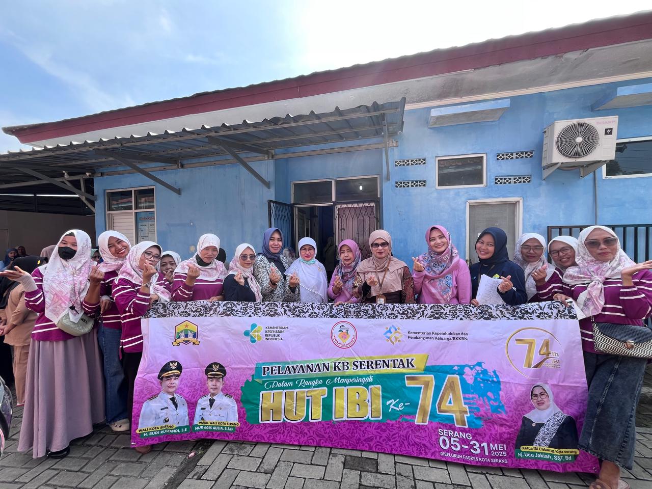 Pelayanan KB HUT IBI ke-74 di Kec. Taktakan