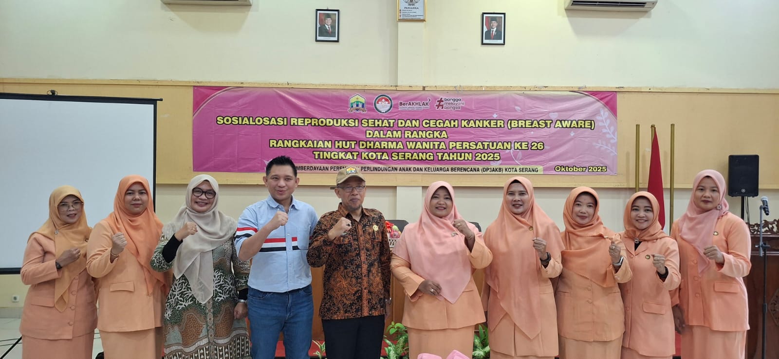 DP3AKB Kota Serang Gelar Sosialisasi Reproduksi Sehat dan Pencegahan Kanker Payudara dalam Rangka HUT ke-26 Dharma Wanita Persatuan
